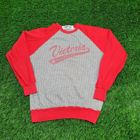 Vintage Victoria Canada Baseball Sweatshirt Womens 2XS/XS 18x22 - Picture 1 of 11